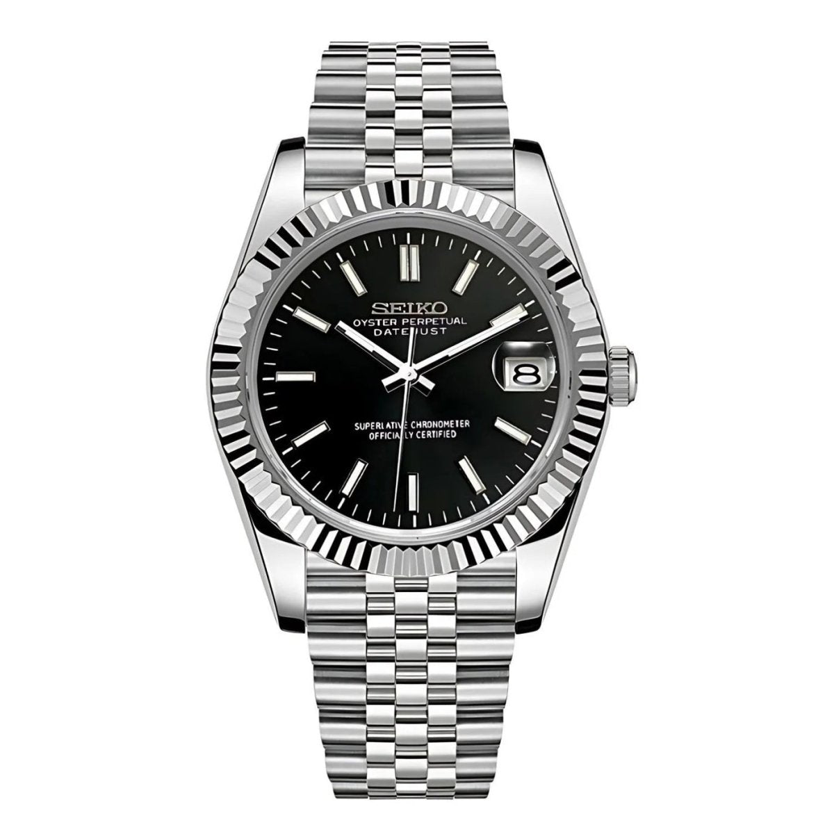 Datejust Mod "Black" Watch - Somerville Watch Co.