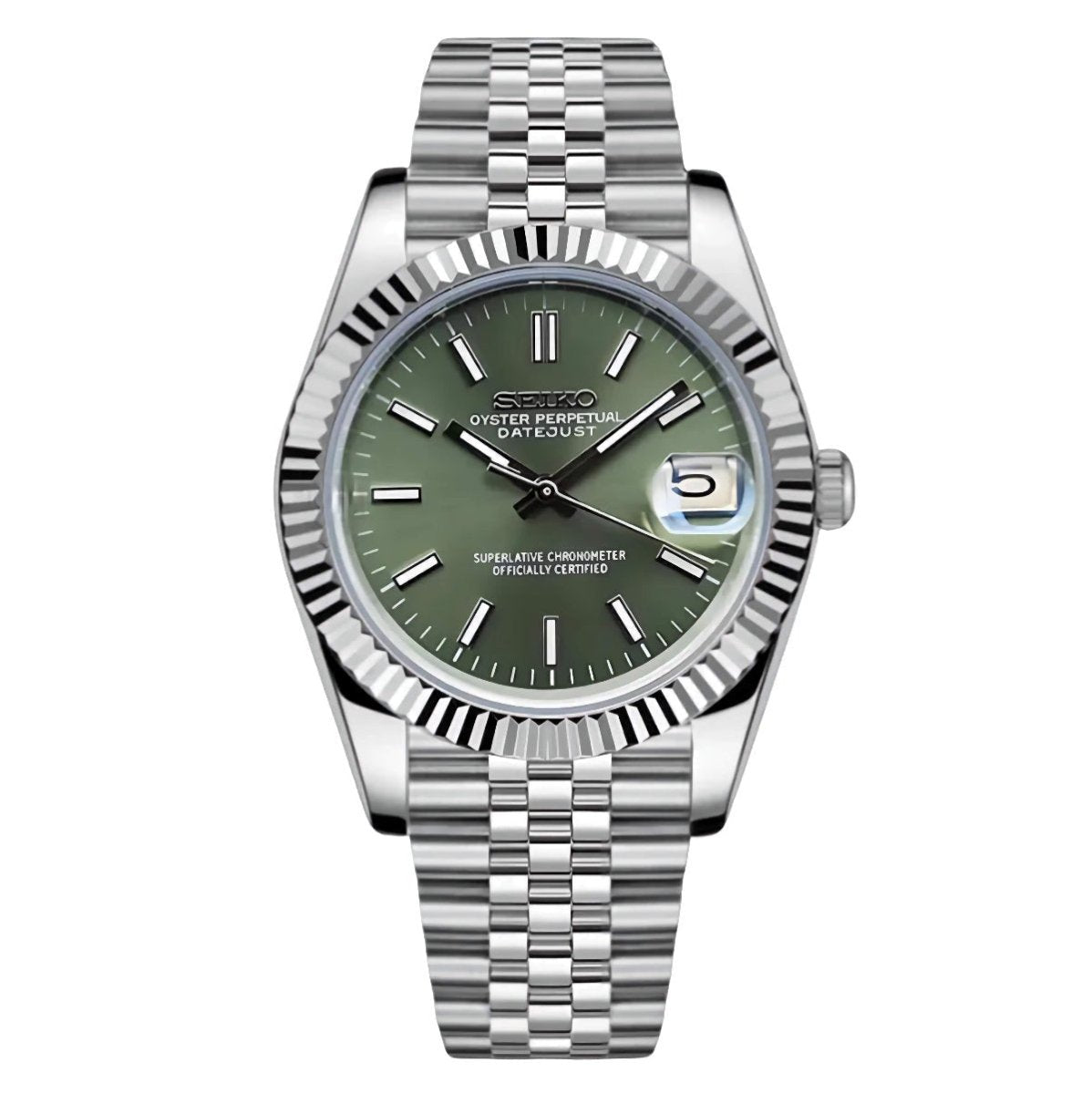 Datejust Mod "Mint Green" Watch - Somerville Watch Co.
