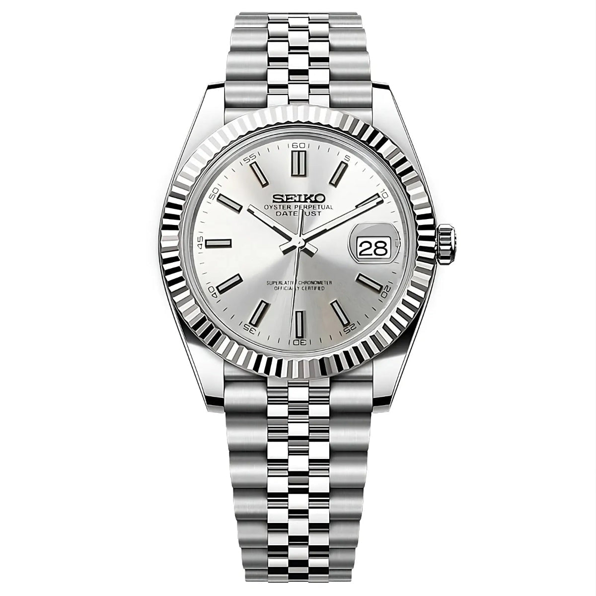 Datejust Mod "Silver" Watch - Somerville Watch Co.