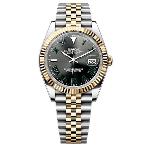 Datejust Mod "Wimbledon" Two - Tone Yellow Gold Watch - Somerville Watch Co.