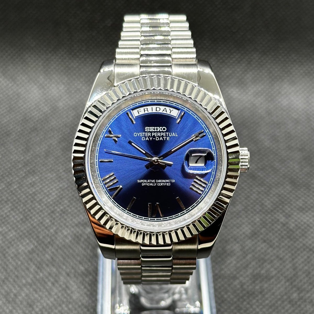 Day - Date Mod "Blue Roman" Watch - Somerville Watch Co.