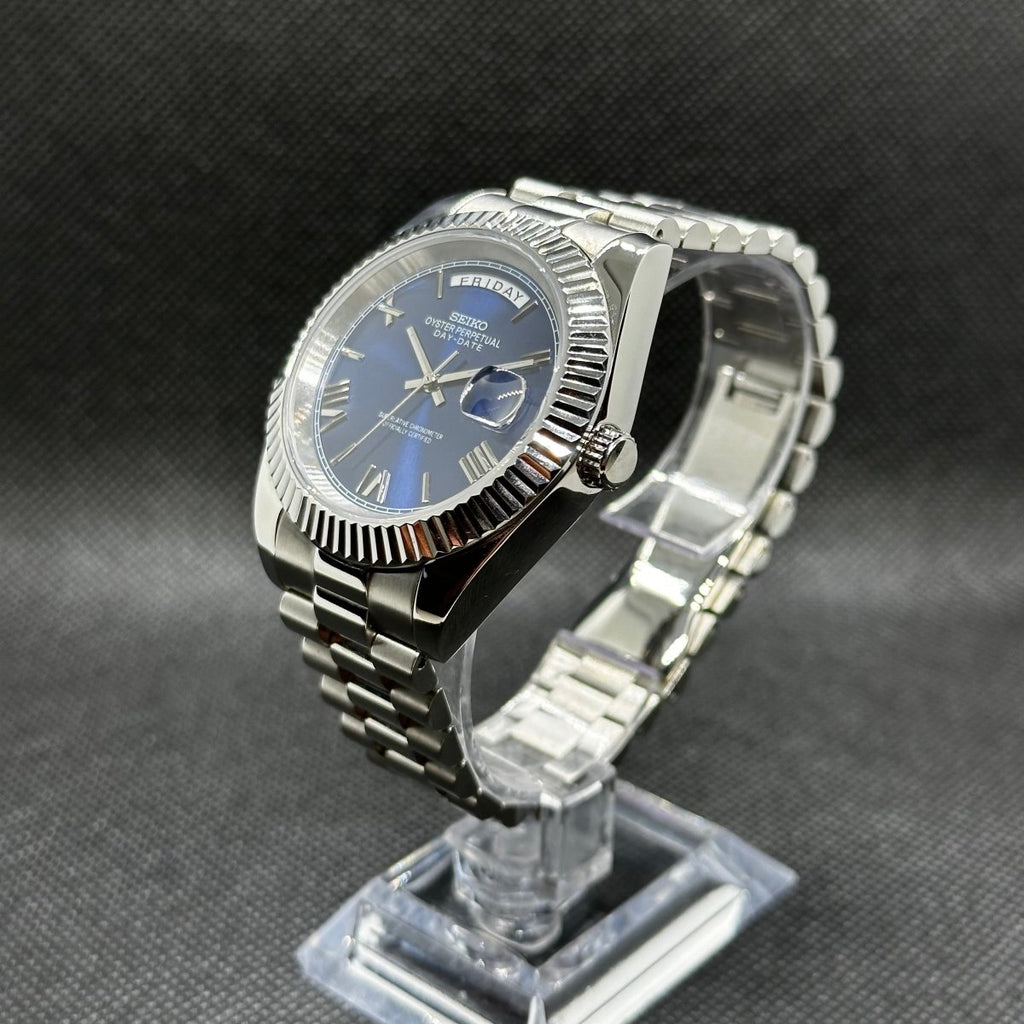 Day - Date Mod "Blue Roman" Watch - Somerville Watch Co.