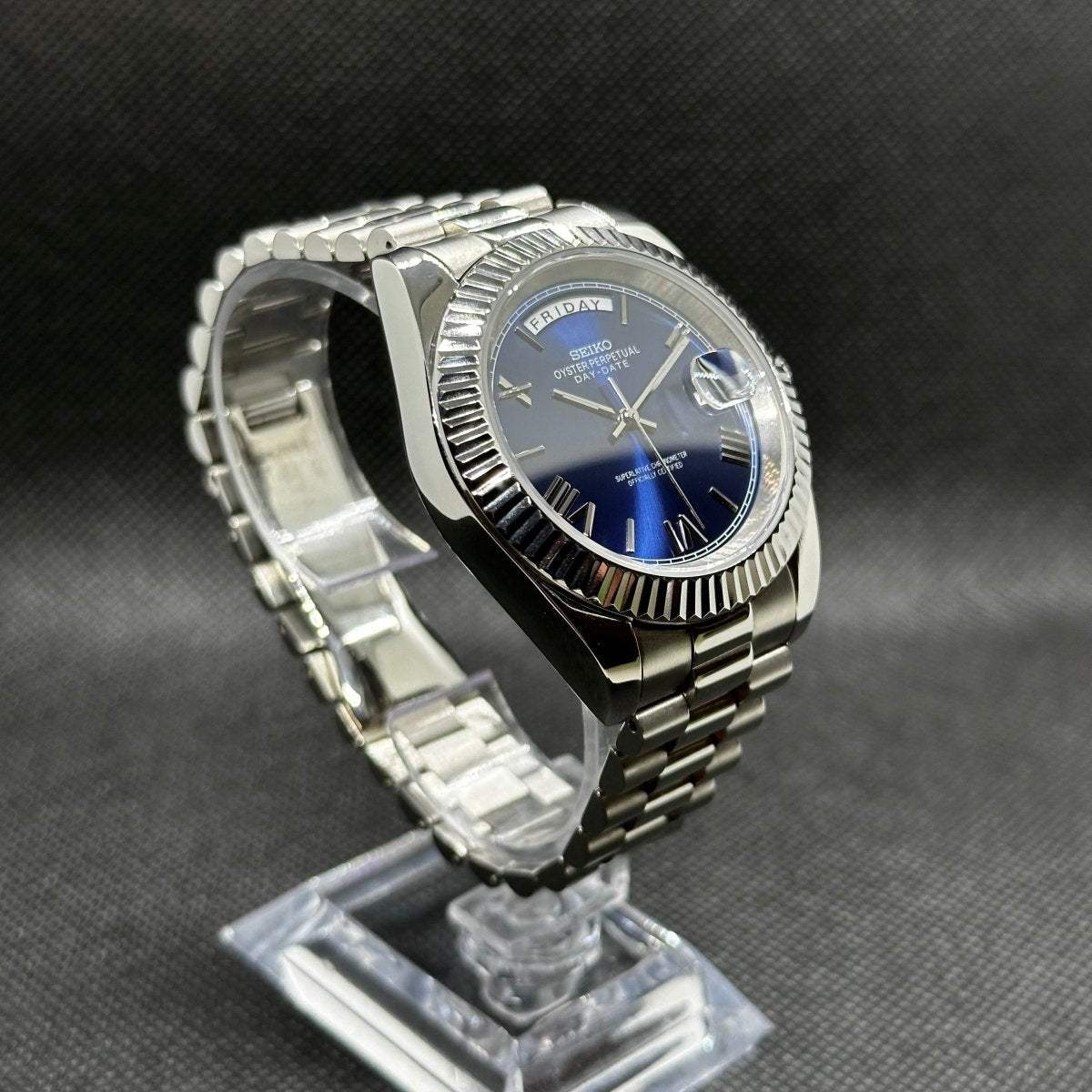 Day - Date Mod "Blue Roman" Watch - Somerville Watch Co.