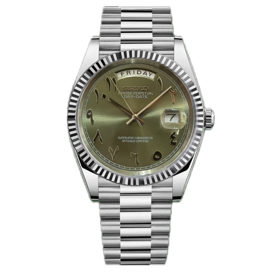 Day - Date Mod "Green Arabic" Watch - Somerville Watch Co.