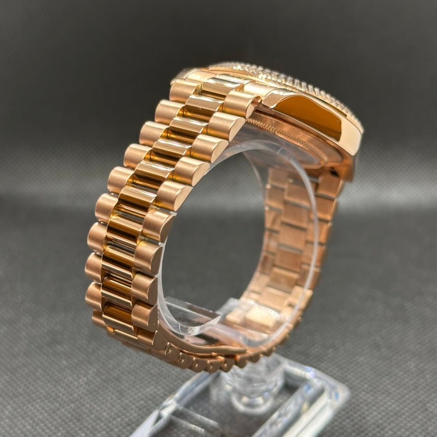 Day - Date Mod "Rose Gold/Green" Watch - Somerville Watch Co.