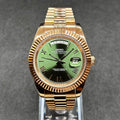 Day - Date Mod "Rose Gold/Green" Watch - Somerville Watch Co.