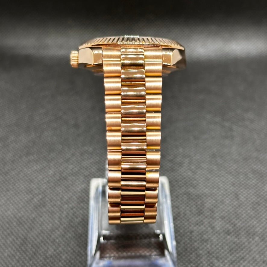 Day - Date Mod "Rose Gold/Green" Watch - Somerville Watch Co.