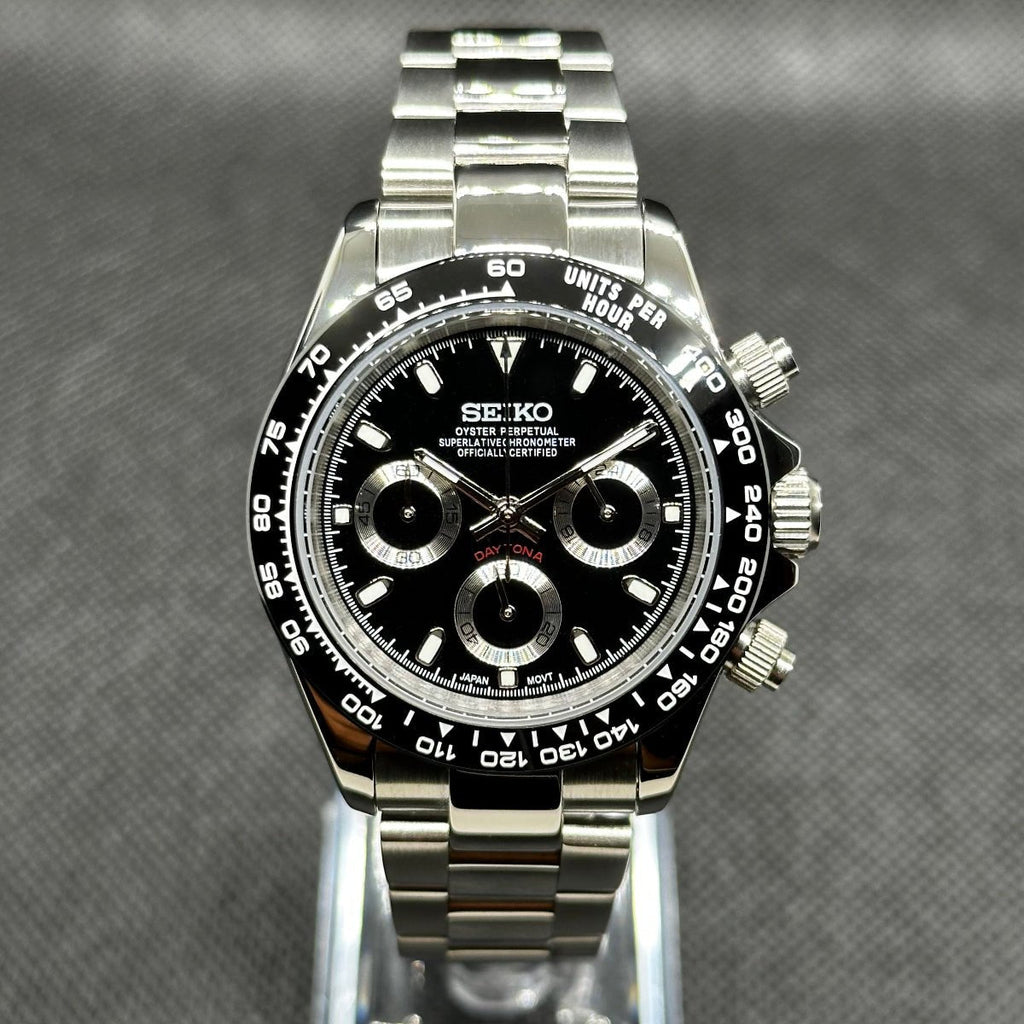 Daytona Mod "Black" Chronograph Watch - Somerville Watch Company