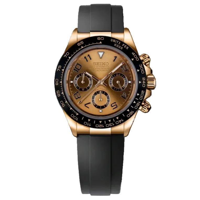 Daytona Mod "Rose Gold/Numeral” Chronograph Watch - Somerville Watch Company