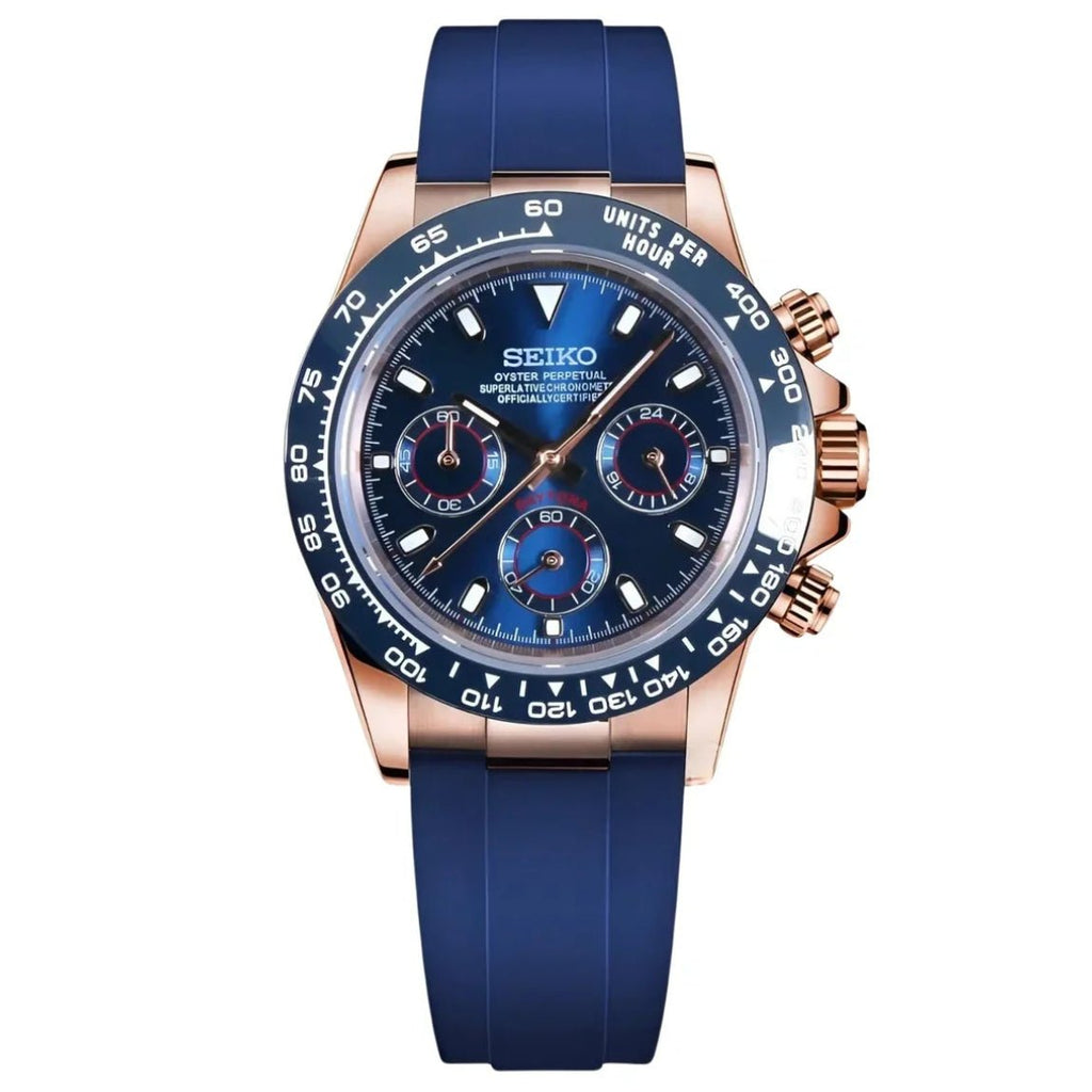 Daytona Mod "Royal Blue” Chronograph Watch - Somerville Watch Company