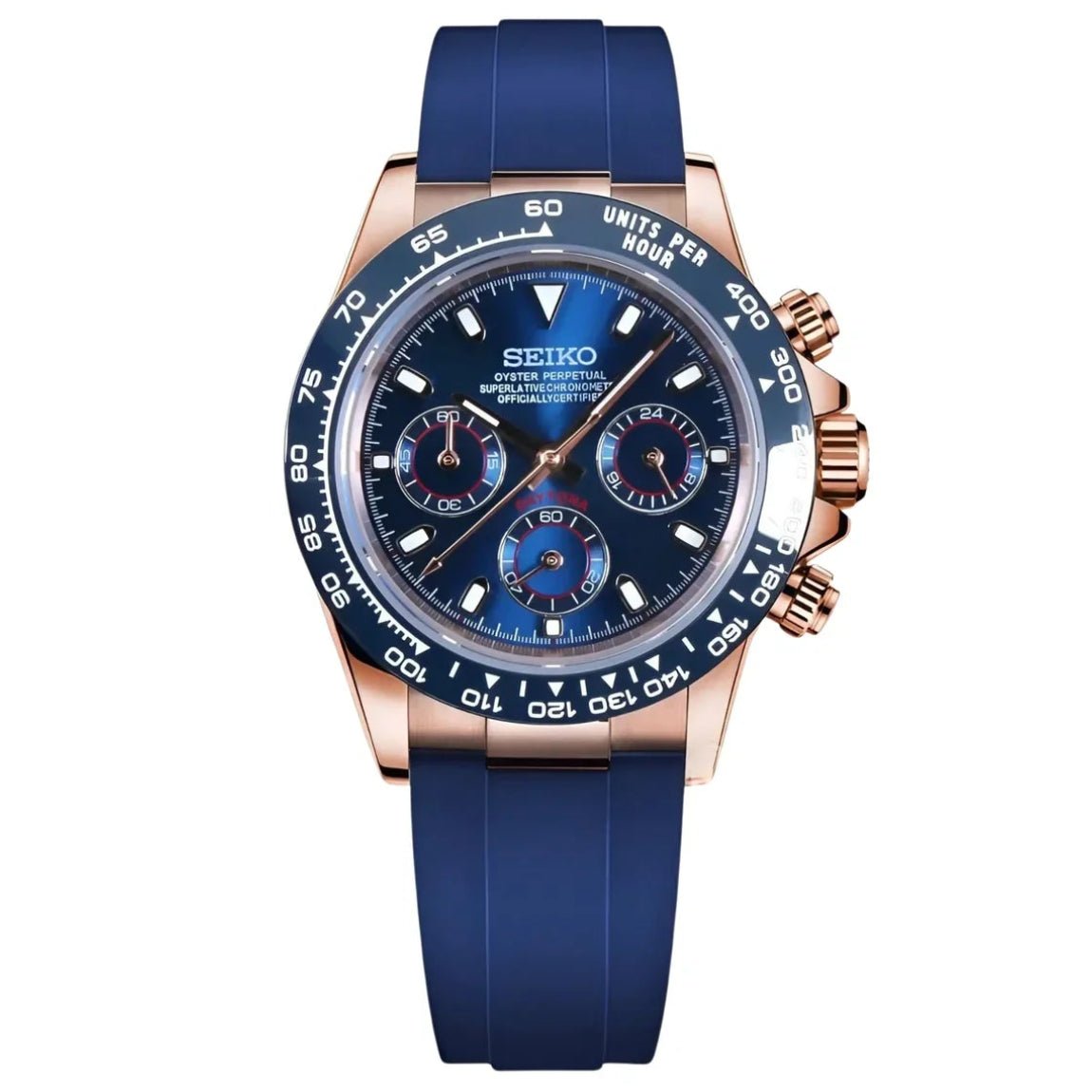 Daytona Mod "Royal Blue” Chronograph Watch - Somerville Watch Company