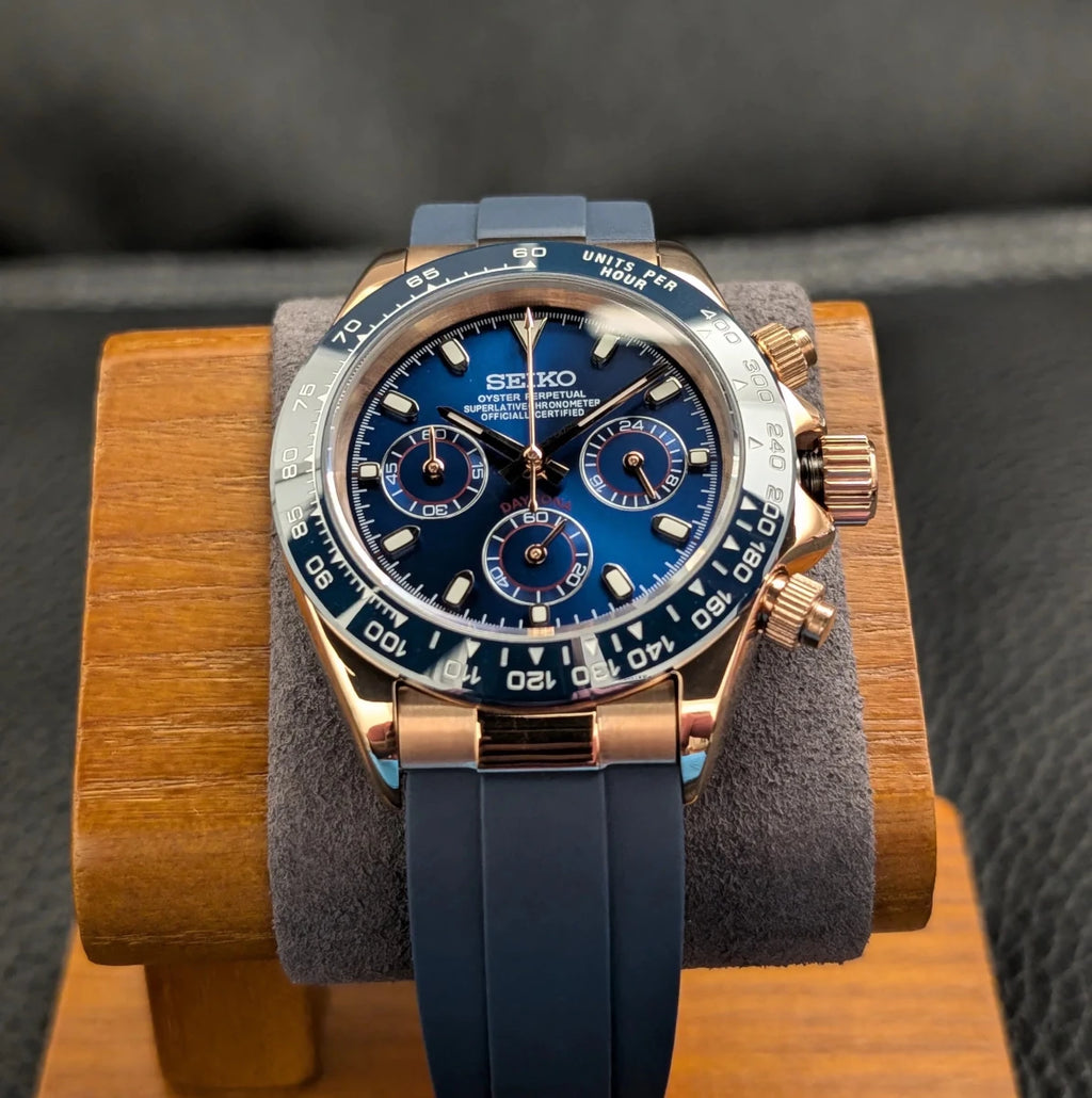 Daytona Mod "Royal Blue” Chronograph Watch - Somerville Watch Company