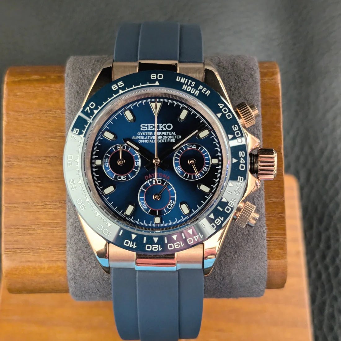 Daytona Mod "Royal Blue” Chronograph Watch - Somerville Watch Company