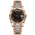 Dual-Date Mod "Rose Gold/Black Roman" Watch - Somerville Watch Co.