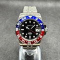 GMT Mod "Pepsi" Watch (Metallic Logo) - Somerville Watch Company