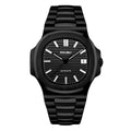 Nautilus Mod "Black/Black" Watch - Somerville Watch Co.