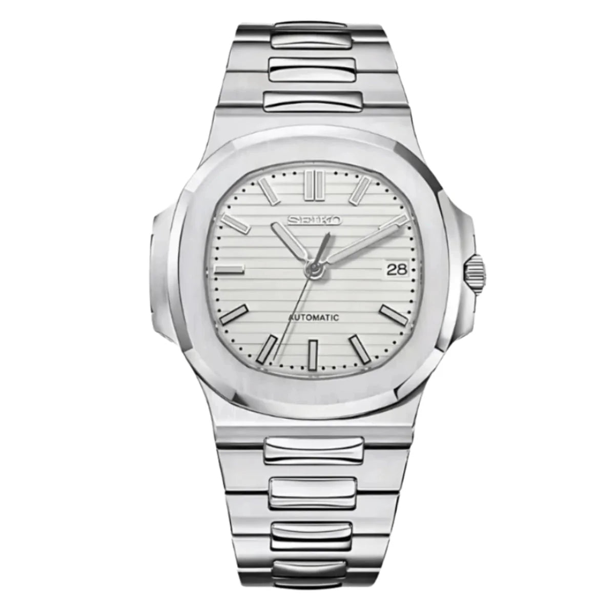 Nautilus Mod "White" Watch - Somerville Watch Co.