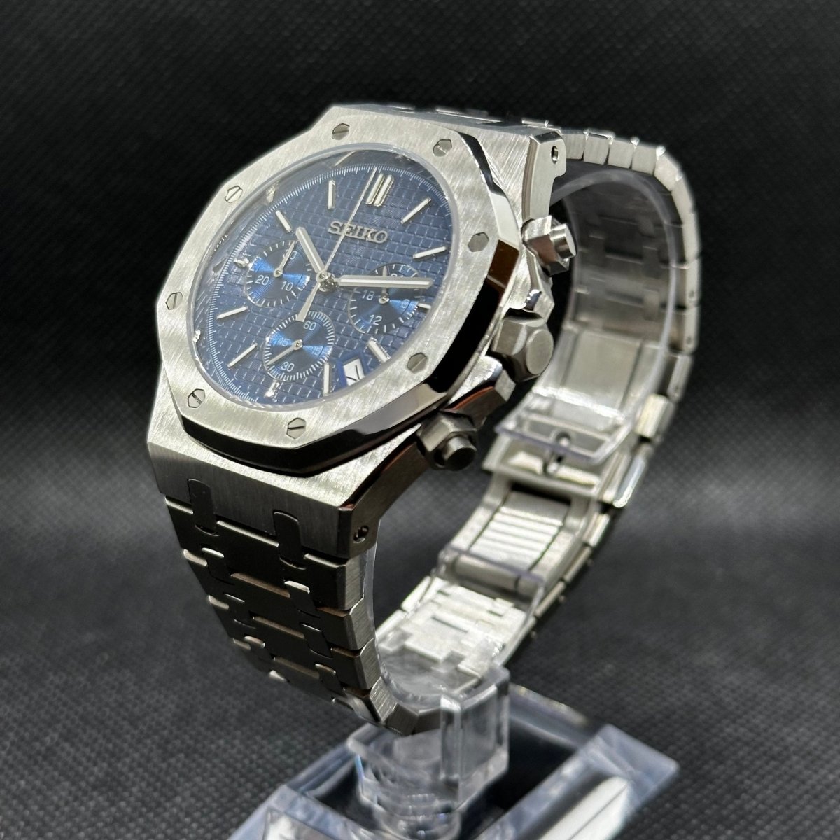 Octa Chronograph Mod "Blue" Watch - Somerville Watch Co.