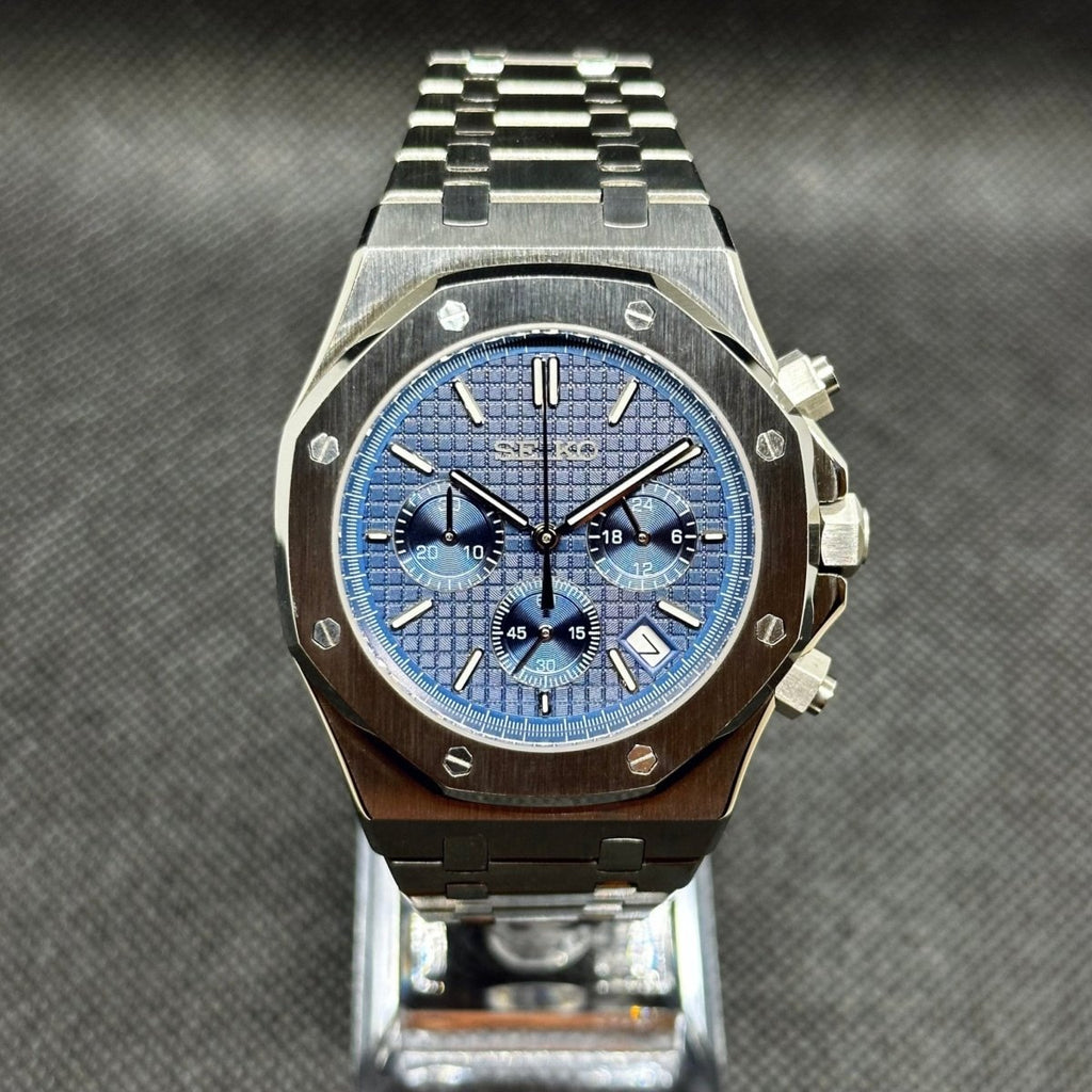 Octa Chronograph Mod "Blue" Watch - Somerville Watch Co.