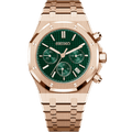 Octa Chronograph Mod "Rose Gold/Green" Watch - Somerville Watch Co.