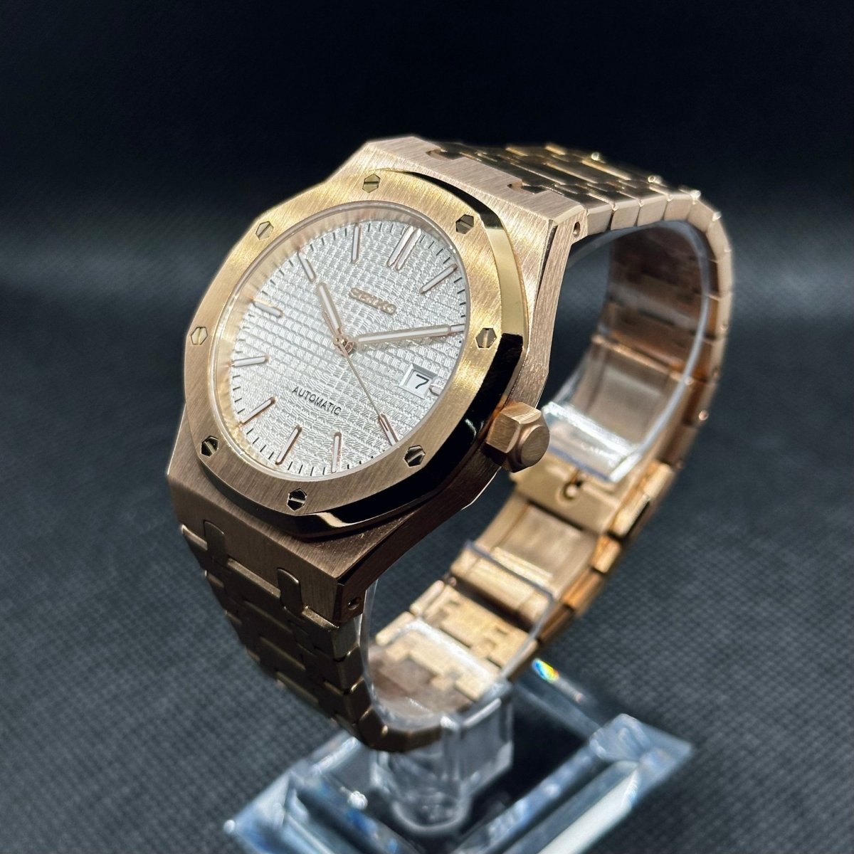 Octa Mod "Rose Gold/White" Watch - Somerville Watch Co.