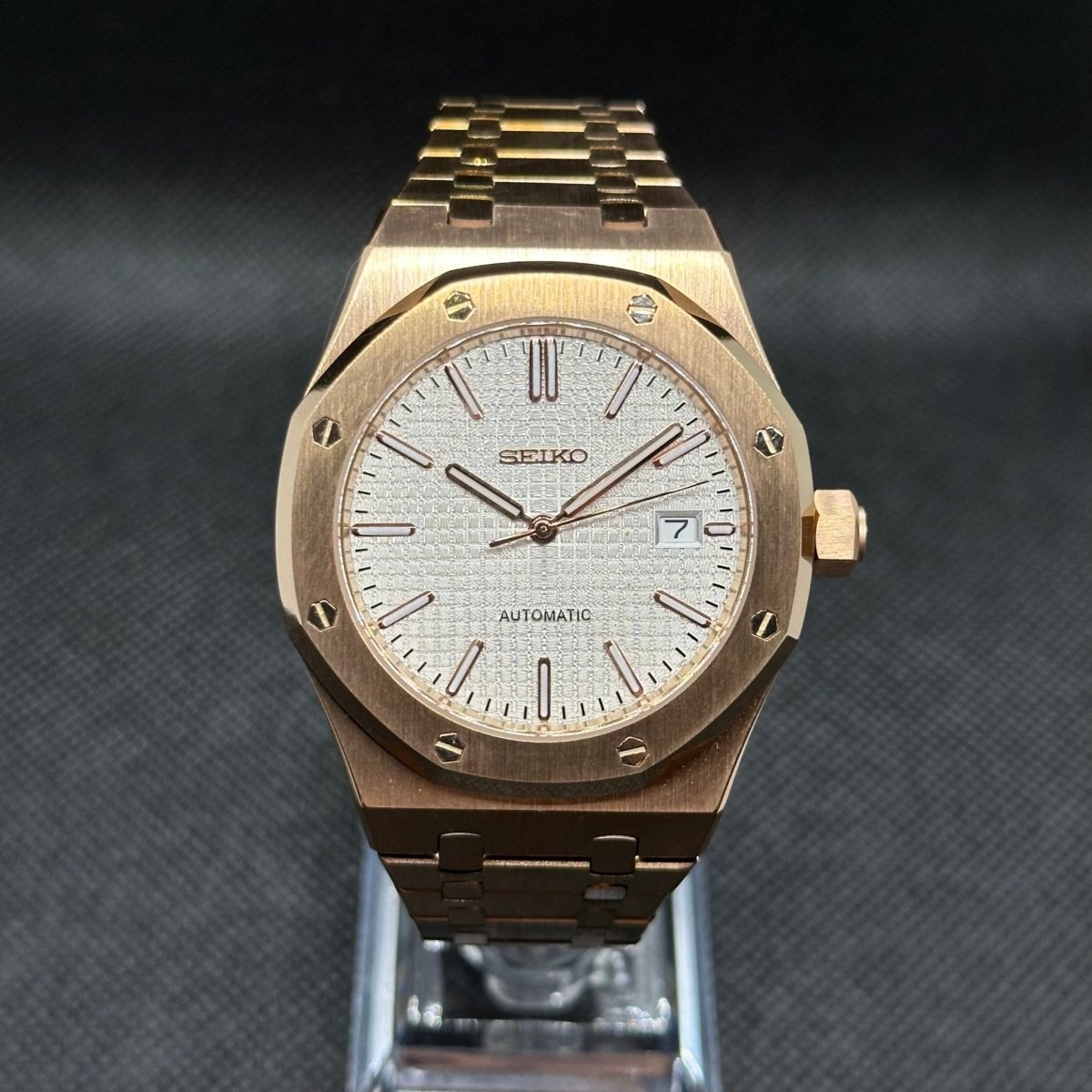 Octa Mod "Rose Gold/White" Watch - Somerville Watch Co.
