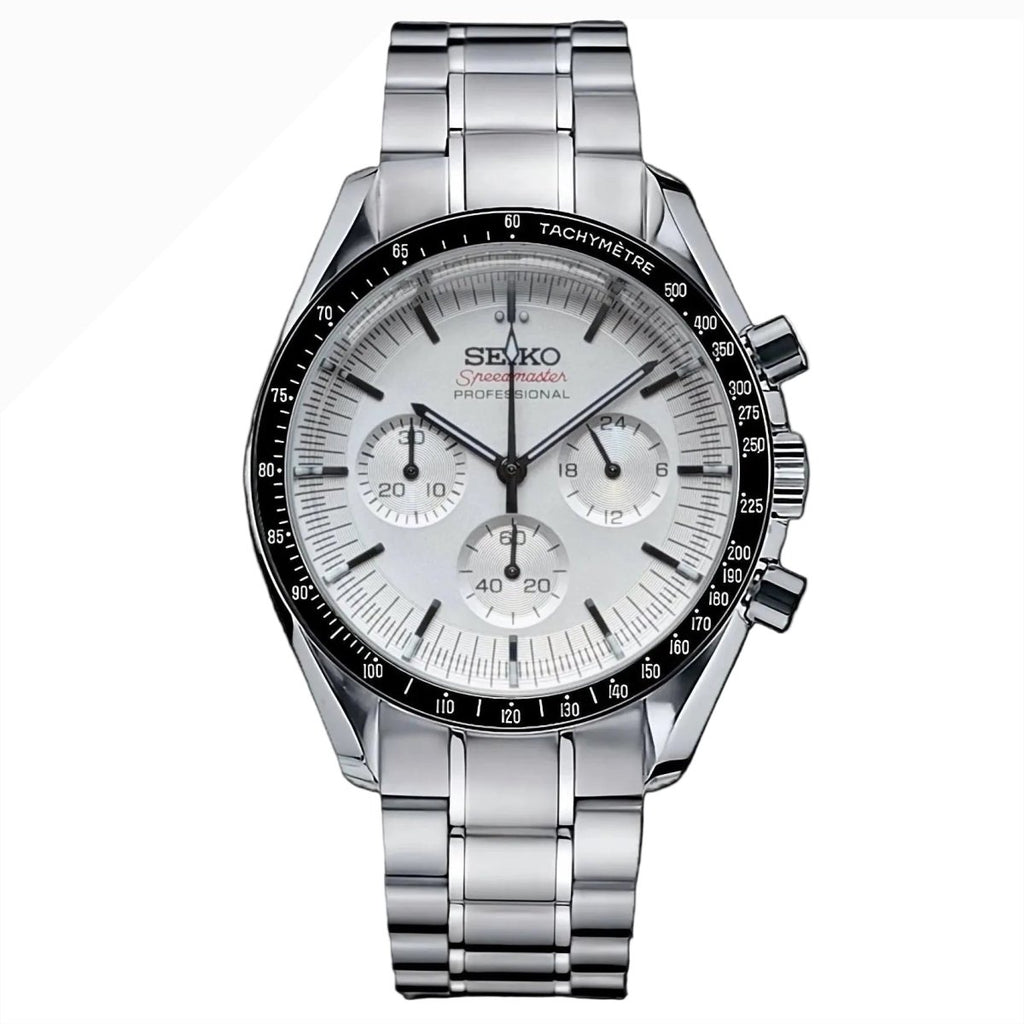 Speedmaster Mod "White" Chronograph Watch - Somerville Watch Co.