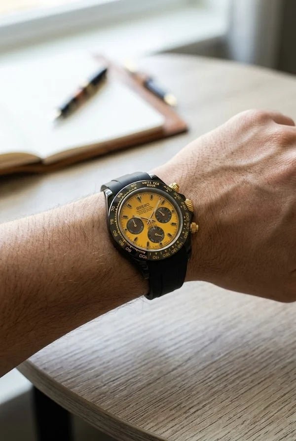 Speedway Mod "Bumblebee/Flex" Chronograph Watch - Somerville Watch Co.